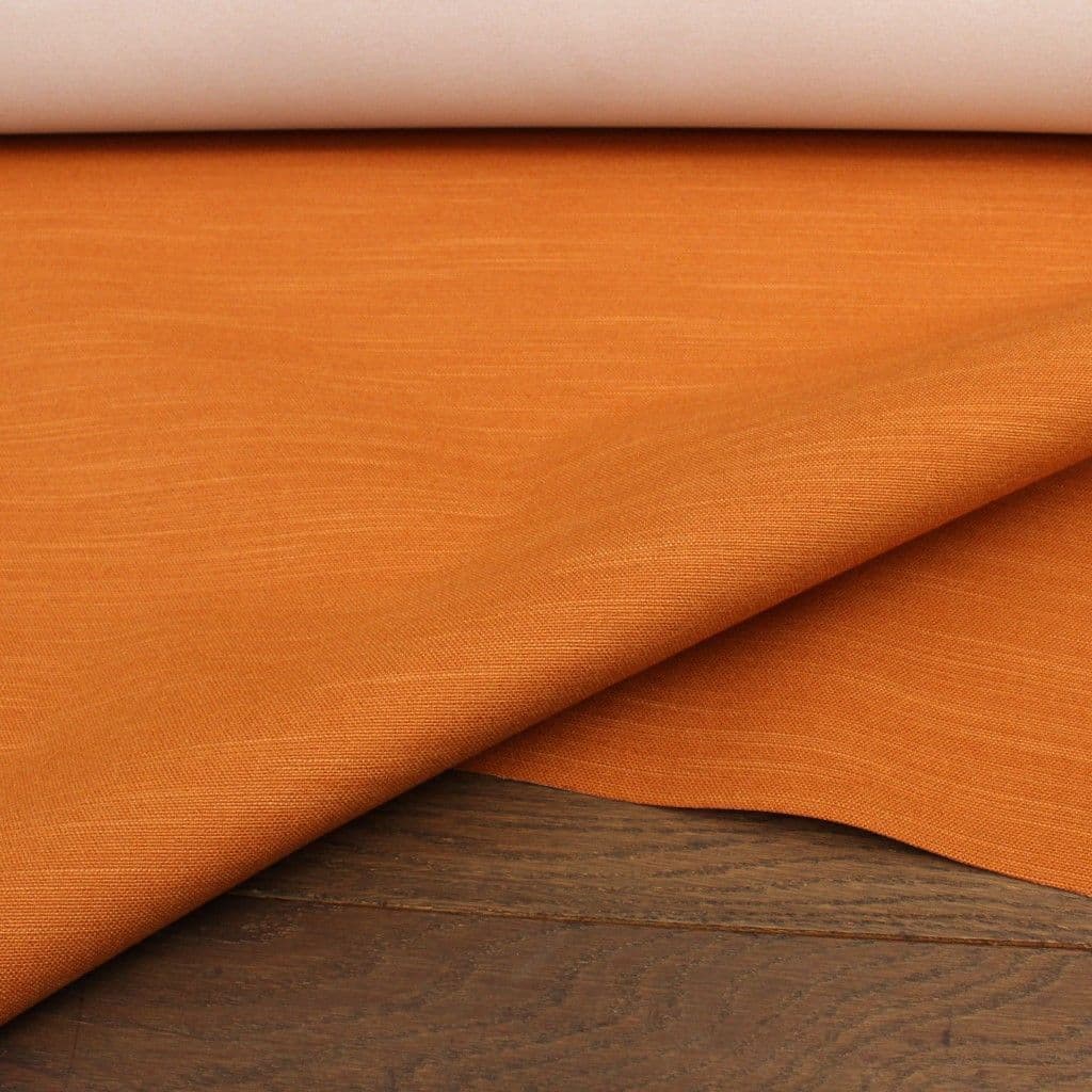 Fire Retardant Recycled Polyester Upholstery Fabric Burnt Orange