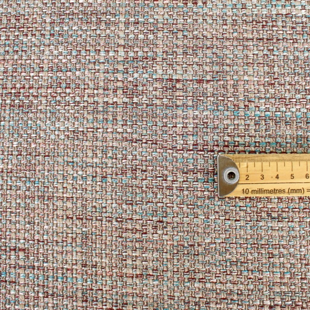 Fire Retardant Recycled Polyester Woven Upholstery Fabric Sparta Peacock