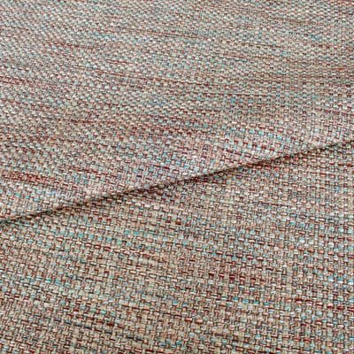 Fire Retardant Recycled Polyester Woven Upholstery Fabric  Sparta Peacock