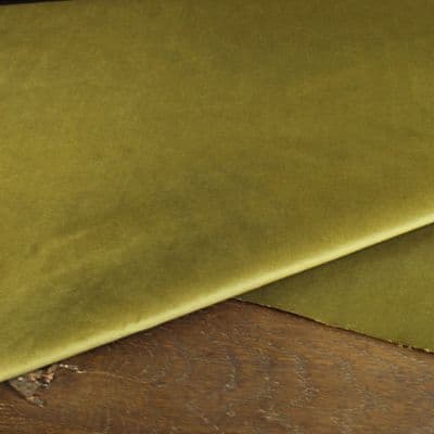 Fire Retardant Velvet Upholstery Fabric Olive Green