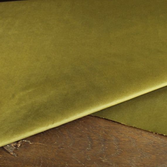 Fire Retardant Velvet Upholstery Fabric Olive Green