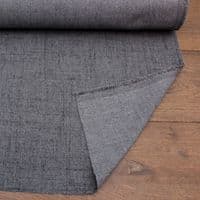 Fire Retardant Wool Like Tweed Upholstery Fabric - Dark Grey