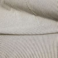 French Washed Cotton Fabric -  Fine Stripe Indigo