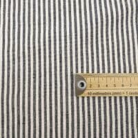 French Washed Cotton Fabric -  Fine Stripe Indigo