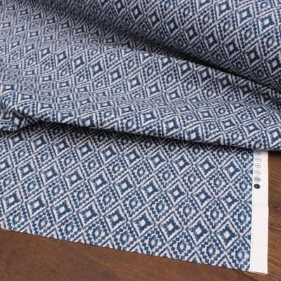 iLIV Aztec Indigo Blue Cotton Fabric