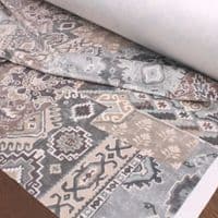 iLIV Patchwork Kilim Velvet Fabric - Chalet Glacier
