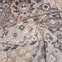 iLIV Patchwork Kilim Velvet Fabric - Chalet Glacier