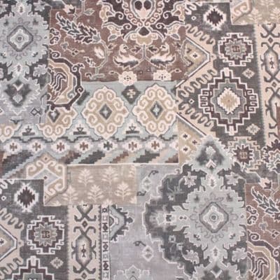 iLIV Patchwork Kilim Velvet Fabric - Chalet Glacier