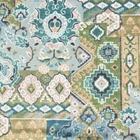 iLIV Patchwork Kilim Velvet Fabric - Chalet Mineral