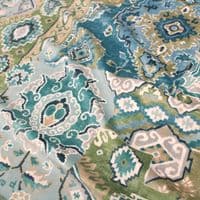 iLIV Patchwork Kilim Velvet Fabric - Chalet Mineral