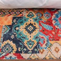 iLIV Patchwork Kilim Velvet Fabric - Chalet Rouge