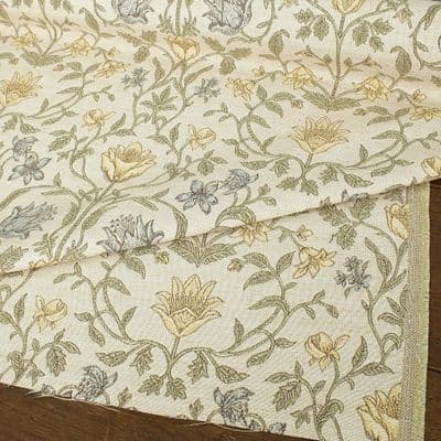iLiv Rosetto Mint - Luxury Arts & Crafts Woven Upholstery Fabric