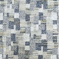 iLiv Terrana Prussian  – Textured Patchwork Woven Upholstery Fabric