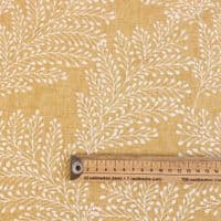 Kensington Ochre Leaf Jacquard Woven Polyester Cotton Fabric