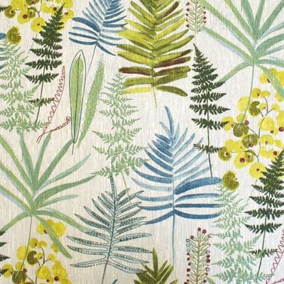 Linen Curtain Fabric Botanical Drift