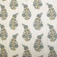 Linen Curtain Fabric Hedgerow Thistle – Teal & Sage