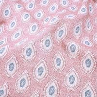 Linen Look Teardrop Buta - Soft Red Teal