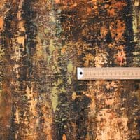 Mallion & Knowles Fire Retardant Velvet Upholstery Fabric Silicon Rust Black