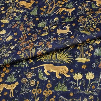 Mallion & Knowles Velvet Upholstery Fabric Raj Saphire