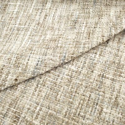 Marlowe Chunky Basket Weave Chenille Upholstery Fabric  Natural Pebble