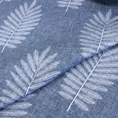 Mayfair Denim Fern Jacquard Woven Polyester Cotton Fabric