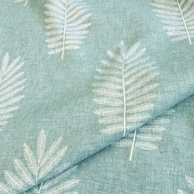 Mayfair Mineral Fern Jacquard Woven Polyester Cotton Fabric