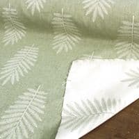 Mayfair Sage Fern Jacquard Woven Polyester Cotton Fabric