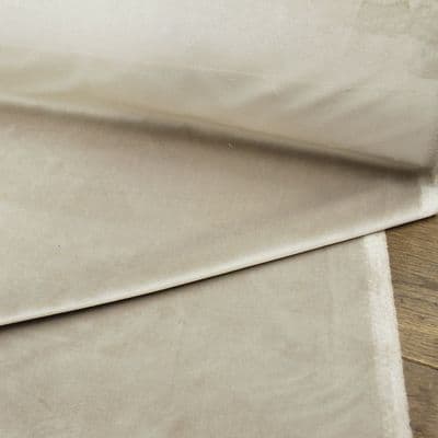 Mink Taupe Curtain Upholstery Velvet Fabric