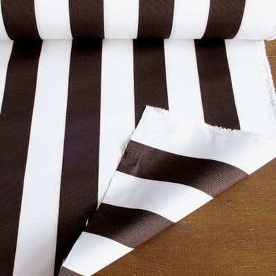 Outdoor Upholstery Fabric Black White Stripes Whitesands