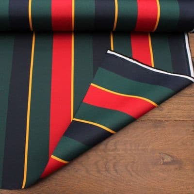 Outdoor Upholstery Fabric Green Blue Red Stripes Fraserburgh