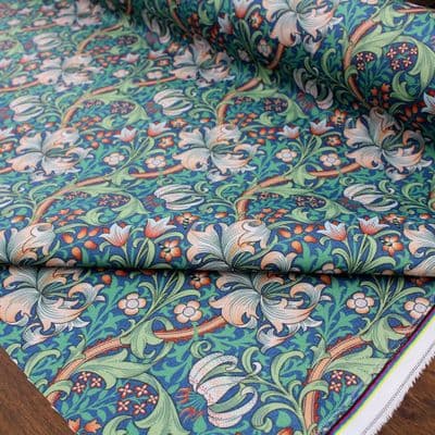Outdoor Upholstery Fabric Morris Golden Lily French Blue