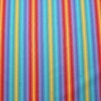 Outdoor Upholstery Fabric Rainbow Hazy Stripes