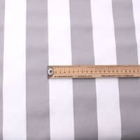 Outdoor Upholstery Fabric Silver White Stripes Whitesands