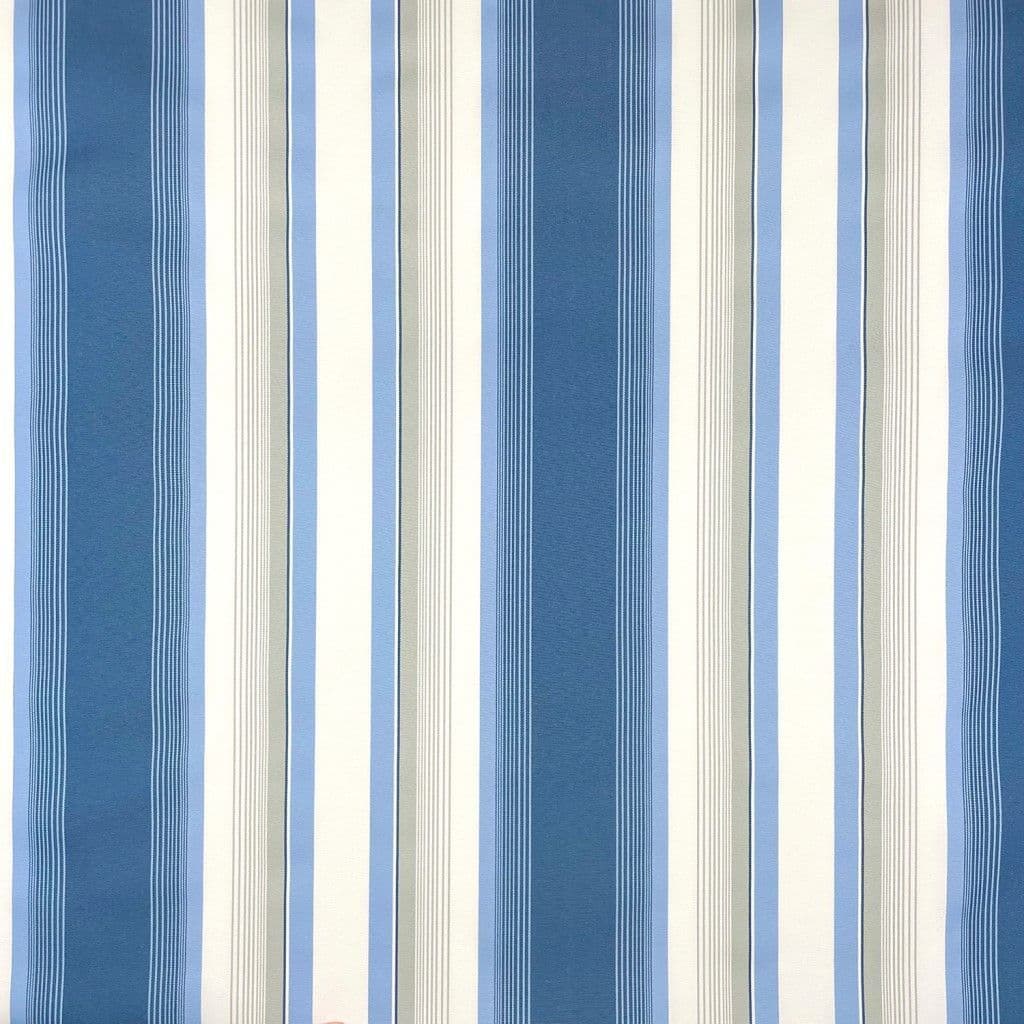 Outdoor Upholstery Fabric Sky Blue Stripes Woolacombe