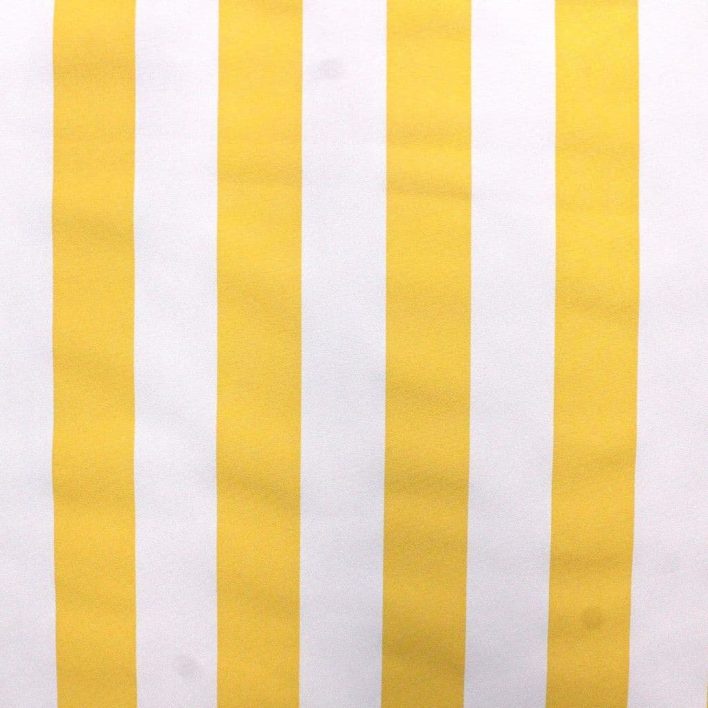 Outdoor Upholstery Fabric Yellow White Stripes Whitesands