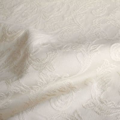 Porter & Stone Bordeaux Damask Cotton Fabric - Chalk