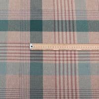 Porter & Stone Katrine Teal Purple Wool Like Tweed Check Fabric