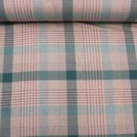 Porter & Stone Katrine Teal Purple Wool Like Tweed Check Fabric