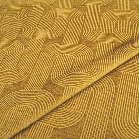 Porter & Stone Wendover Recycled Polyester Jacquard Fabric Ochre