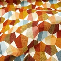 Prism – Woven Geometric Jacquard Upholstery Fabric – Ochre Multi
