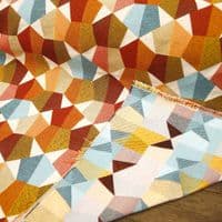 Prism – Woven Geometric Jacquard Upholstery Fabric – Ochre Multi