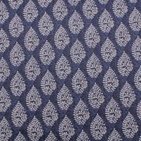 Recycled Cotton Organic Linen Fabric Bagru Indigo