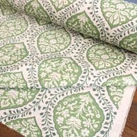 Recycled Cotton Organic Linen Fabric Dehli Sage