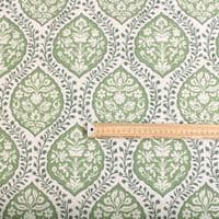 Recycled Cotton Organic Linen Fabric Dehli Sage