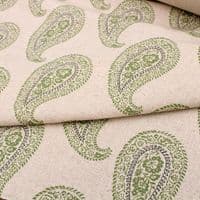 Recycled Cotton Organic Linen Fabric Jaipur Sage