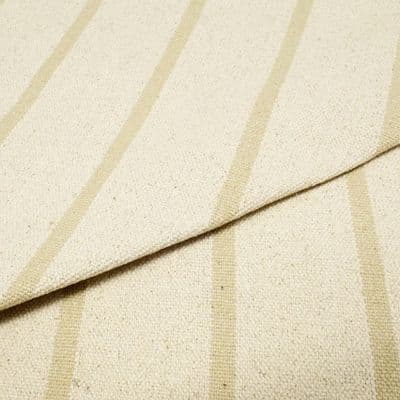 Rustic French Sacking Cotton Fabric Linen Stripe