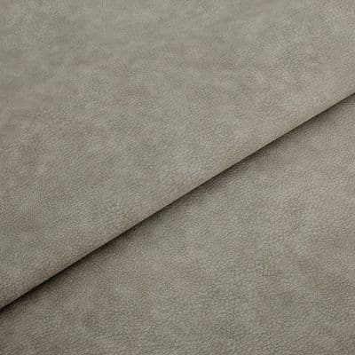 Tannery Soft Touch Faux Leather Upholstery Fabric - Slate Grey