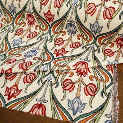 Tapestry Fabric Art Nouveau Tulip