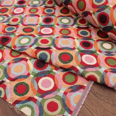 Tapestry Fabric Big Lollipop Circles