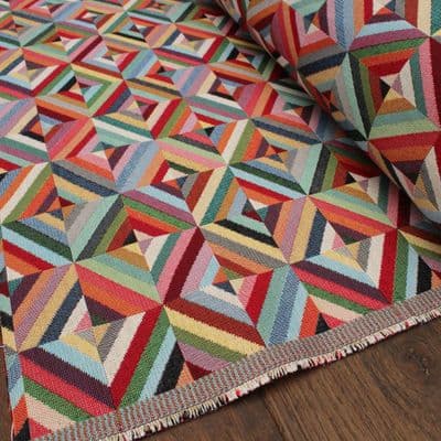 Tapestry Fabric Cubic Diamond Multicoloured